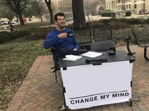 Change My Mind meme about Brandon Blackwood