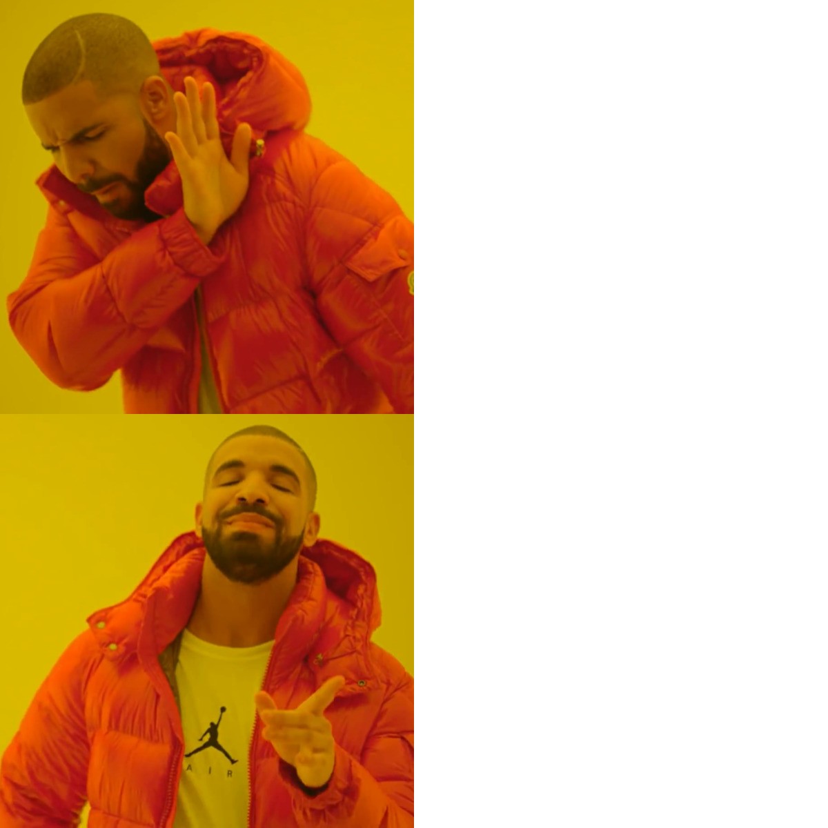 Drake Hotline Bling meme about Brandon Blackwood